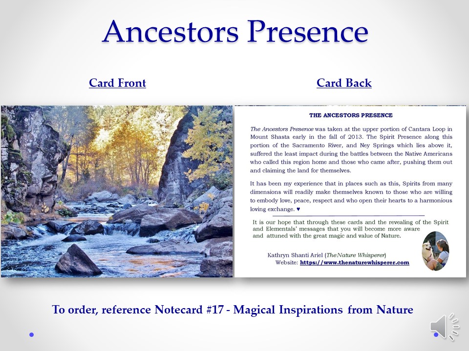 Ancestors Presence notecard side by side